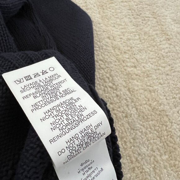 NWT Sporty and Rich Navy Blue Health Crest Crewneck Sweater M - Picture 10 of 10